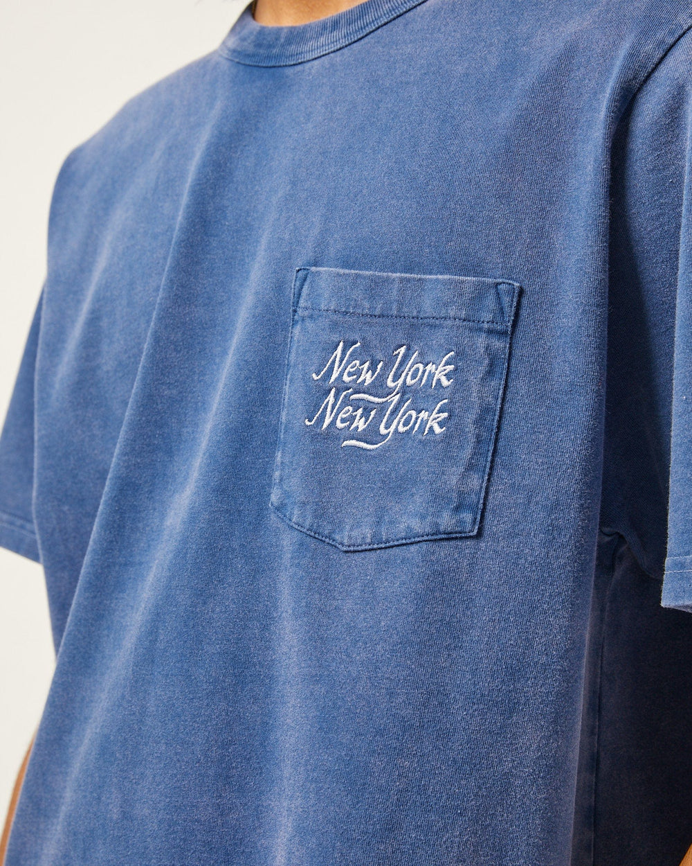 Organic NY Script Tee - Navy-T-Shirt-Corridor-Corridor