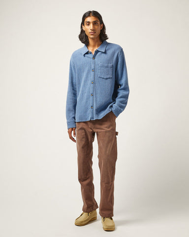 Waffle LS - Washed Indigo