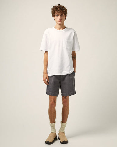 Heavy Twill Pleated Short - Grey