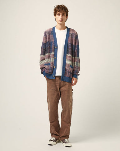 Blow Up Plaid Cardigan - Pink