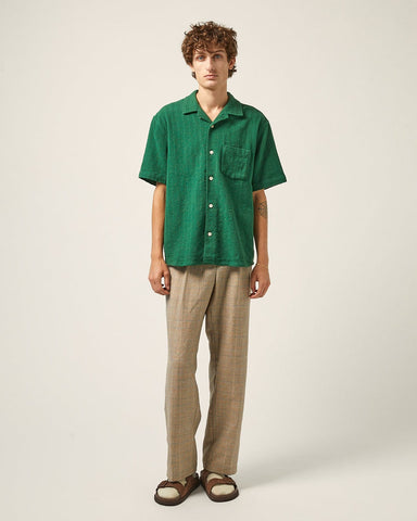 Basket Weave Stripe SS - Green