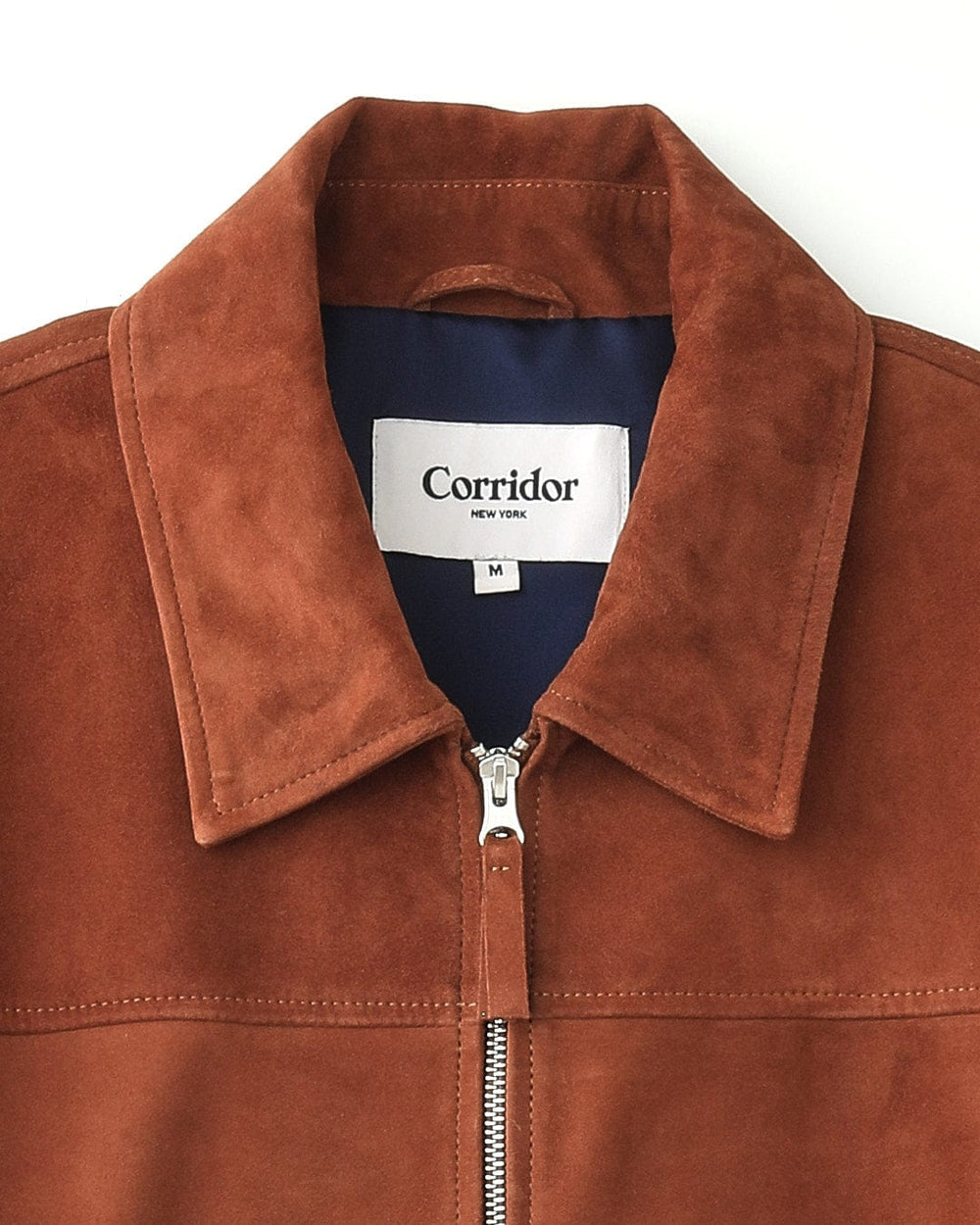 Suede Zip Jacket - Tobacco-Zip Jacket-Corridor-Corridor