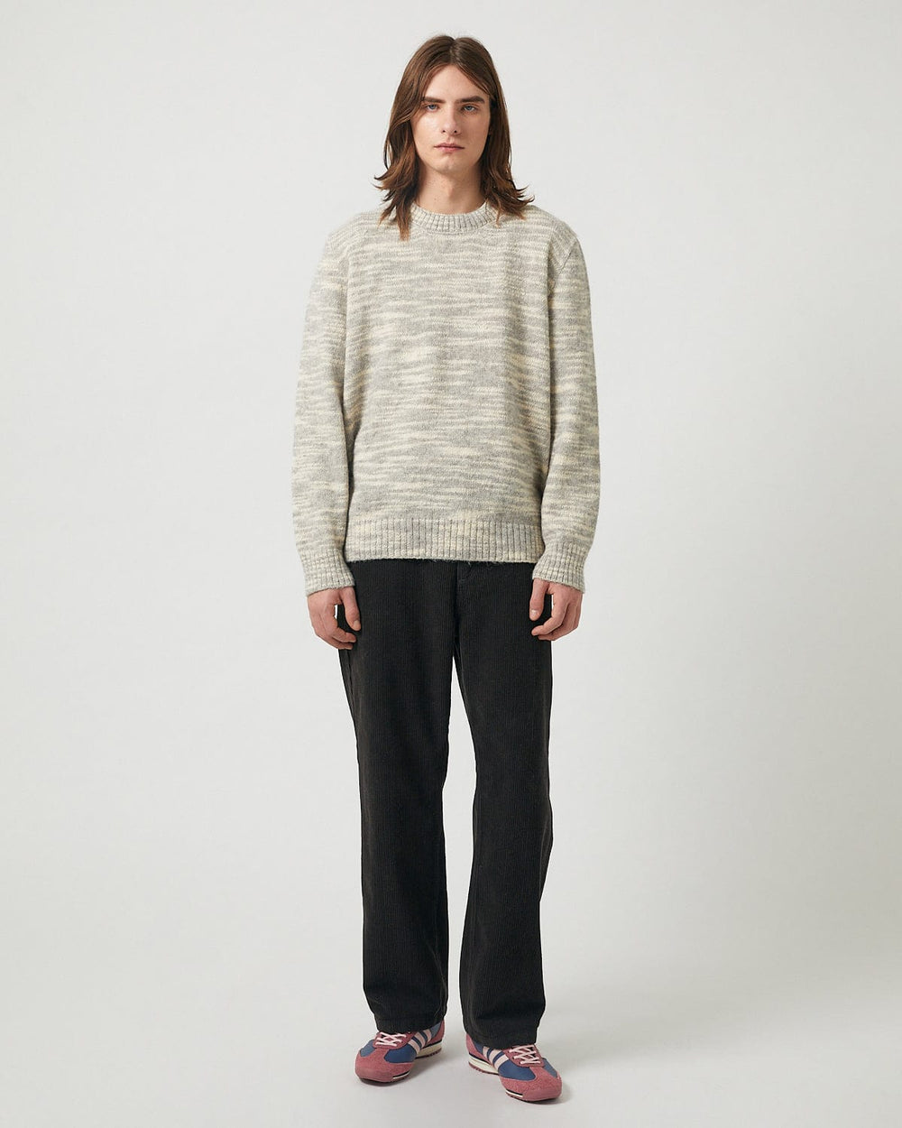 Spacedye Alpaca Crewneck - Grey-Crewneck-Alpafina-Corridor