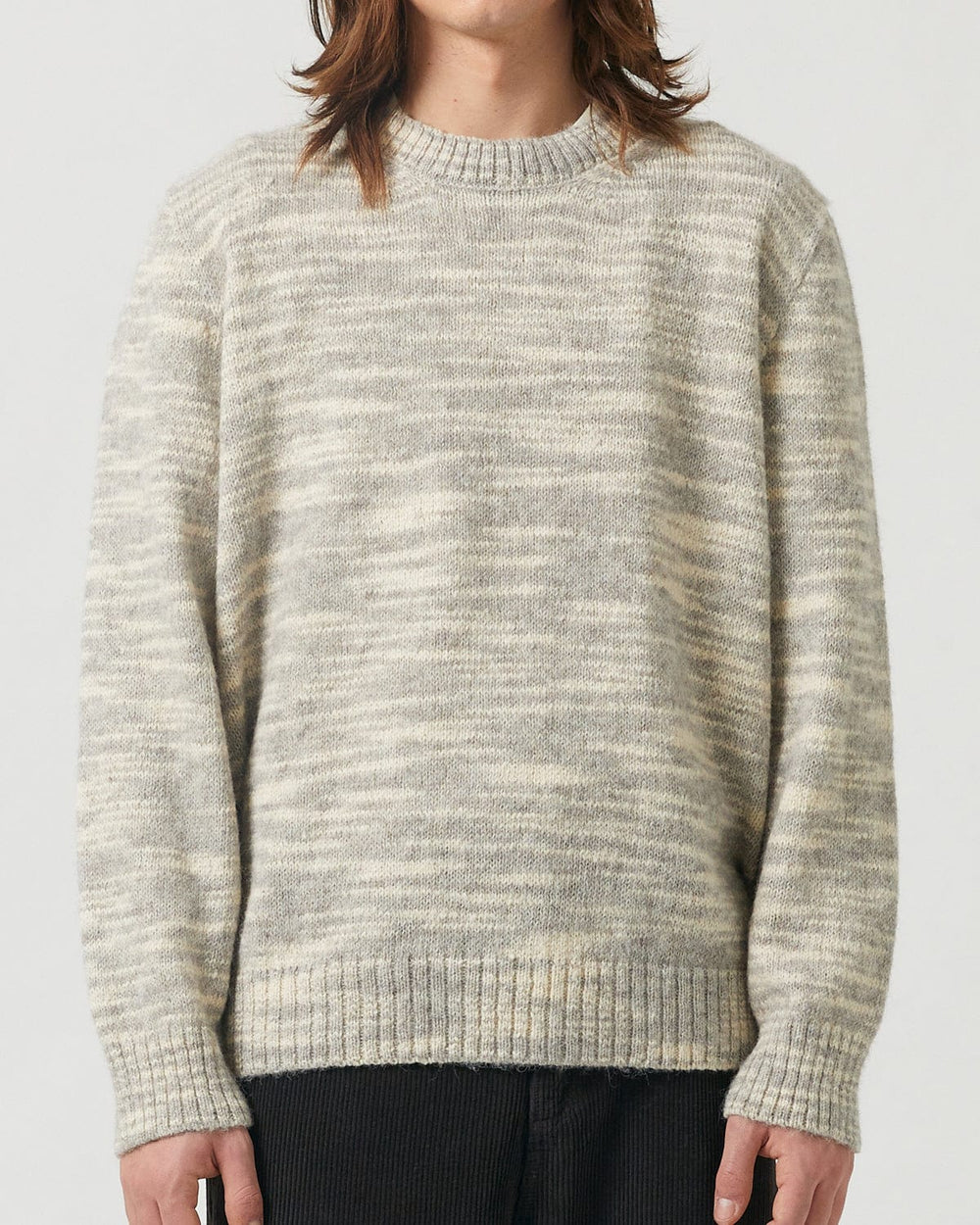 Spacedye Alpaca Crewneck - Grey-Crewneck-Alpafina-Corridor