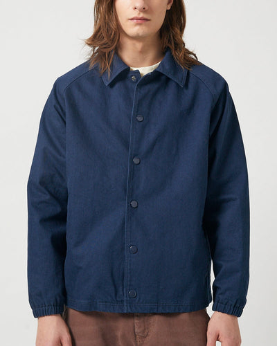 Garment Dyed Coaches Jacket - Navy-Coaches Jacket-Black Q-Corridor
