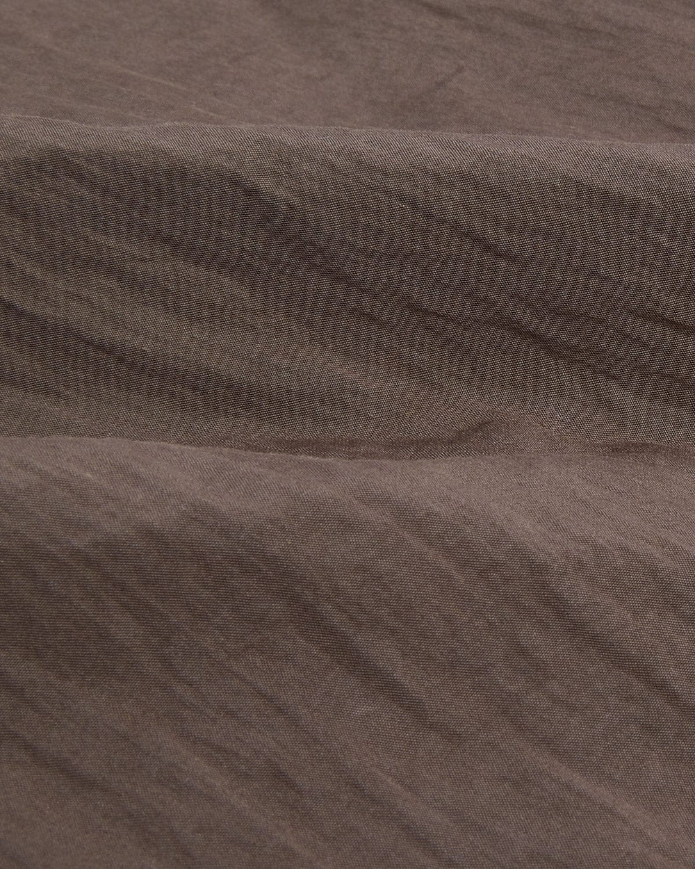 Crinkled Cotton Nylon Shirt - Brown-LS-Black Q-Corridor