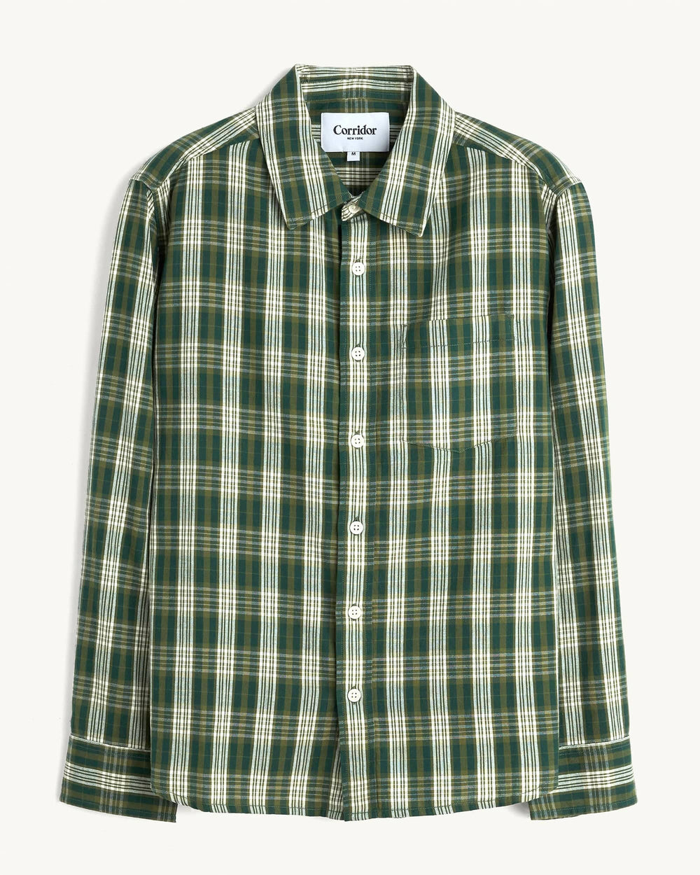 Verdant Check LS-LS w/ 1 Chest Pocket-Original Madras Trading Co. (OMTC)-Corridor