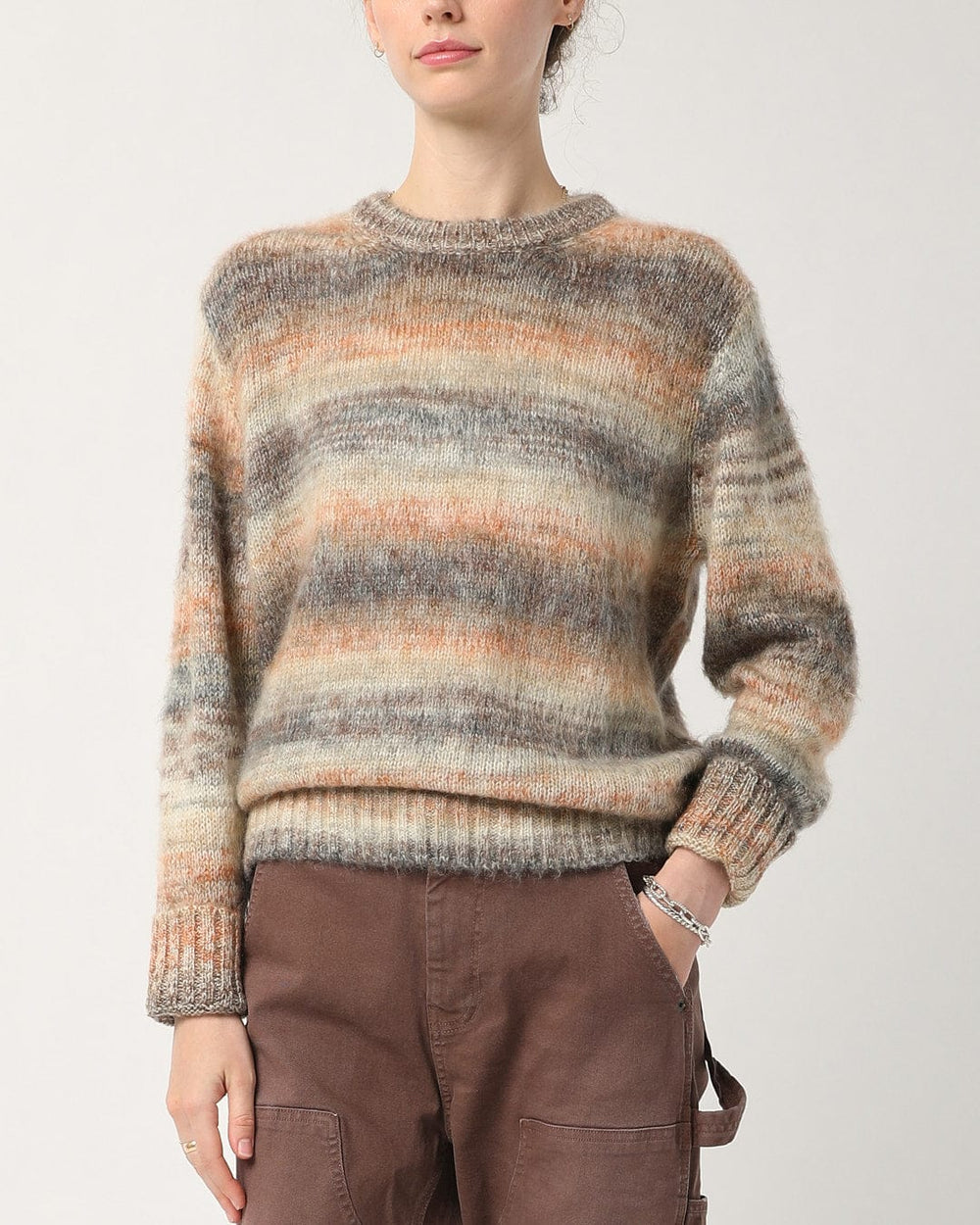 Space Dye Mohair Crewneck - Natural-Crewneck-Corridor-Corridor