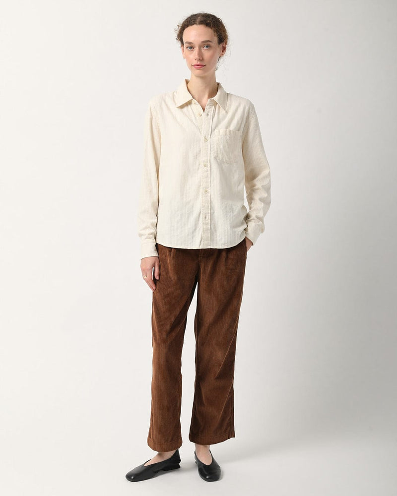 Cord Pleated Trouser Brown – Corridor
