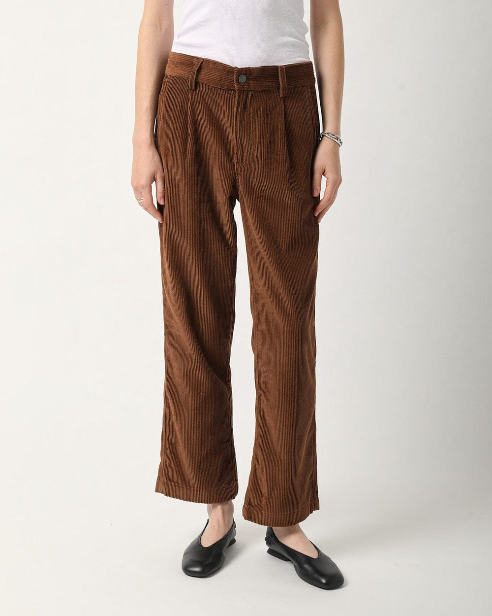 Cord Pleated Trouser - Brown-Trousers-Corridor-Corridor