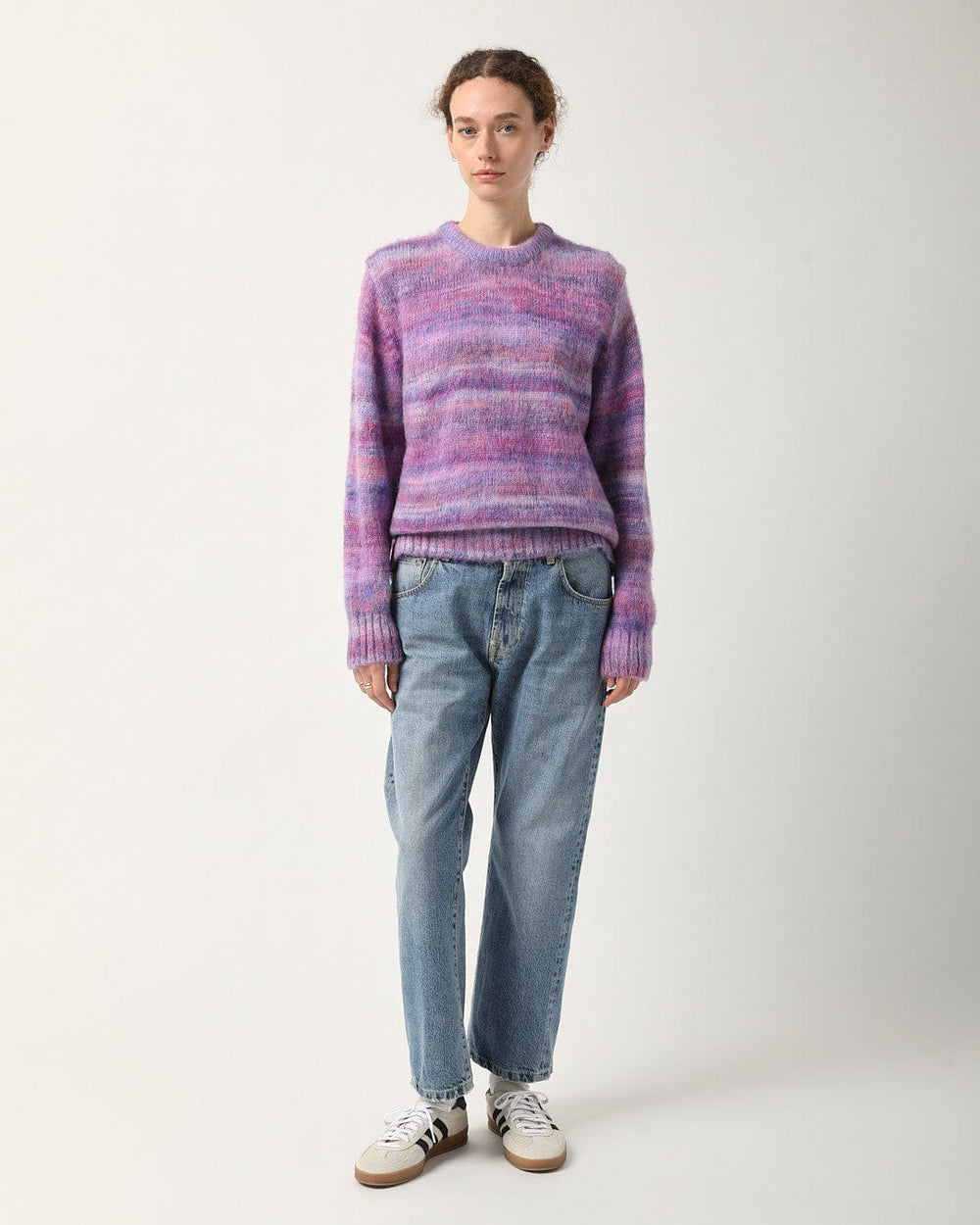 Space Dye Mohair Crewneck - Purple-Crewneck-Corridor-Corridor