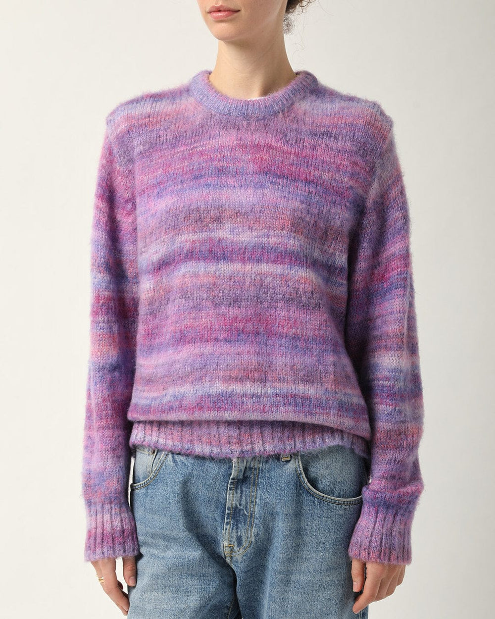 Space Dye Mohair Crewneck - Purple-Crewneck-Corridor-Corridor