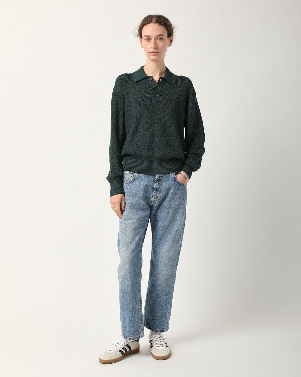 LS Slouchy Polo - Green-LS Polo-Corridor-Corridor