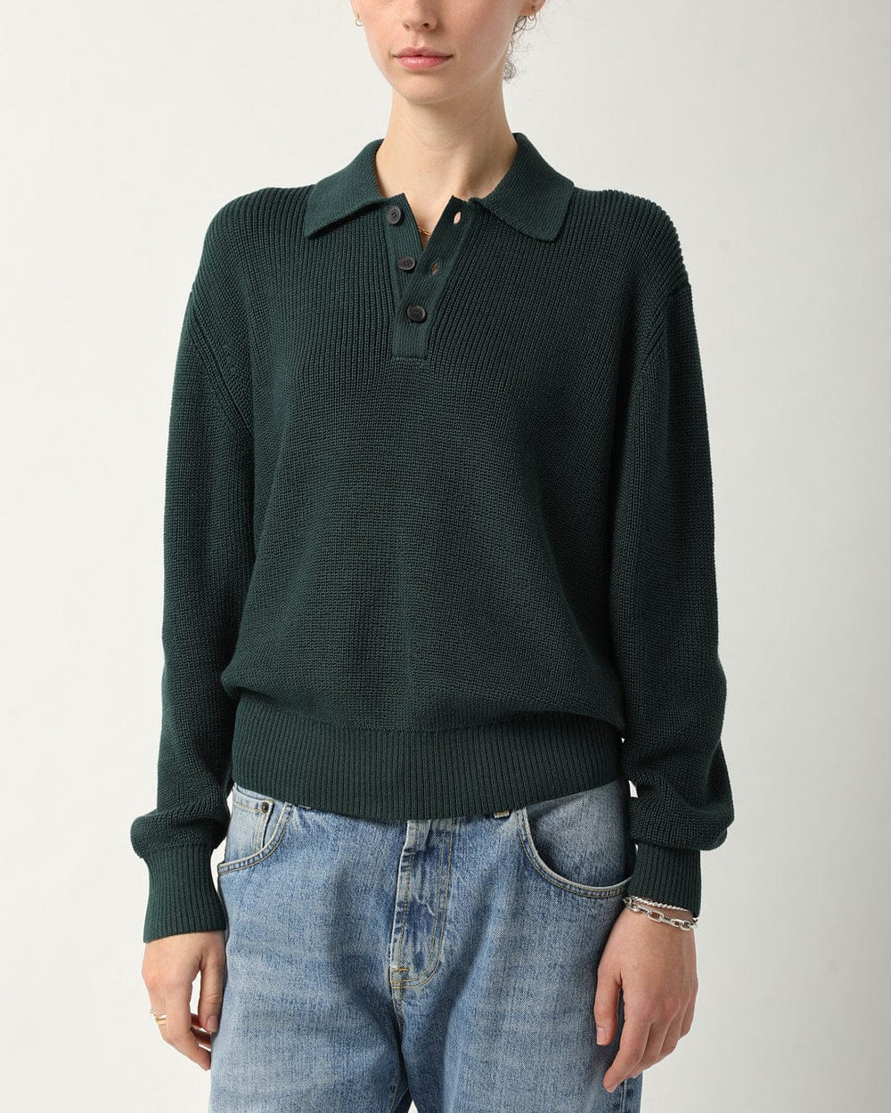 LS Slouchy Polo - Green-LS Polo-Corridor-Corridor