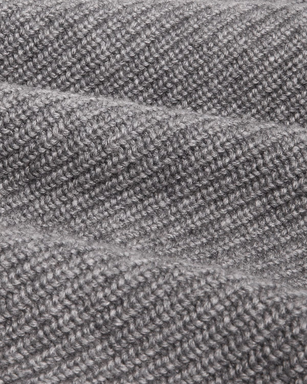 Wool Cashmere Ribbed Crewneck - Grey