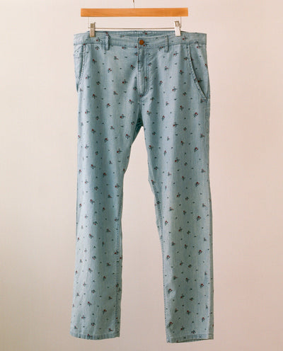 Floral Chambray Jeans