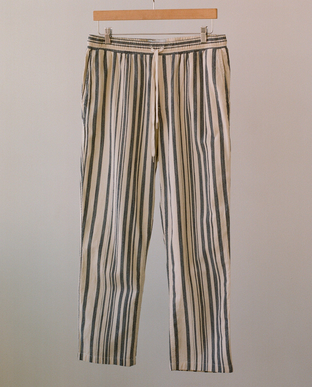 Striped Dyed Canvas Drawstring Trouser-Draw String Trousers-Corridor-Corridor