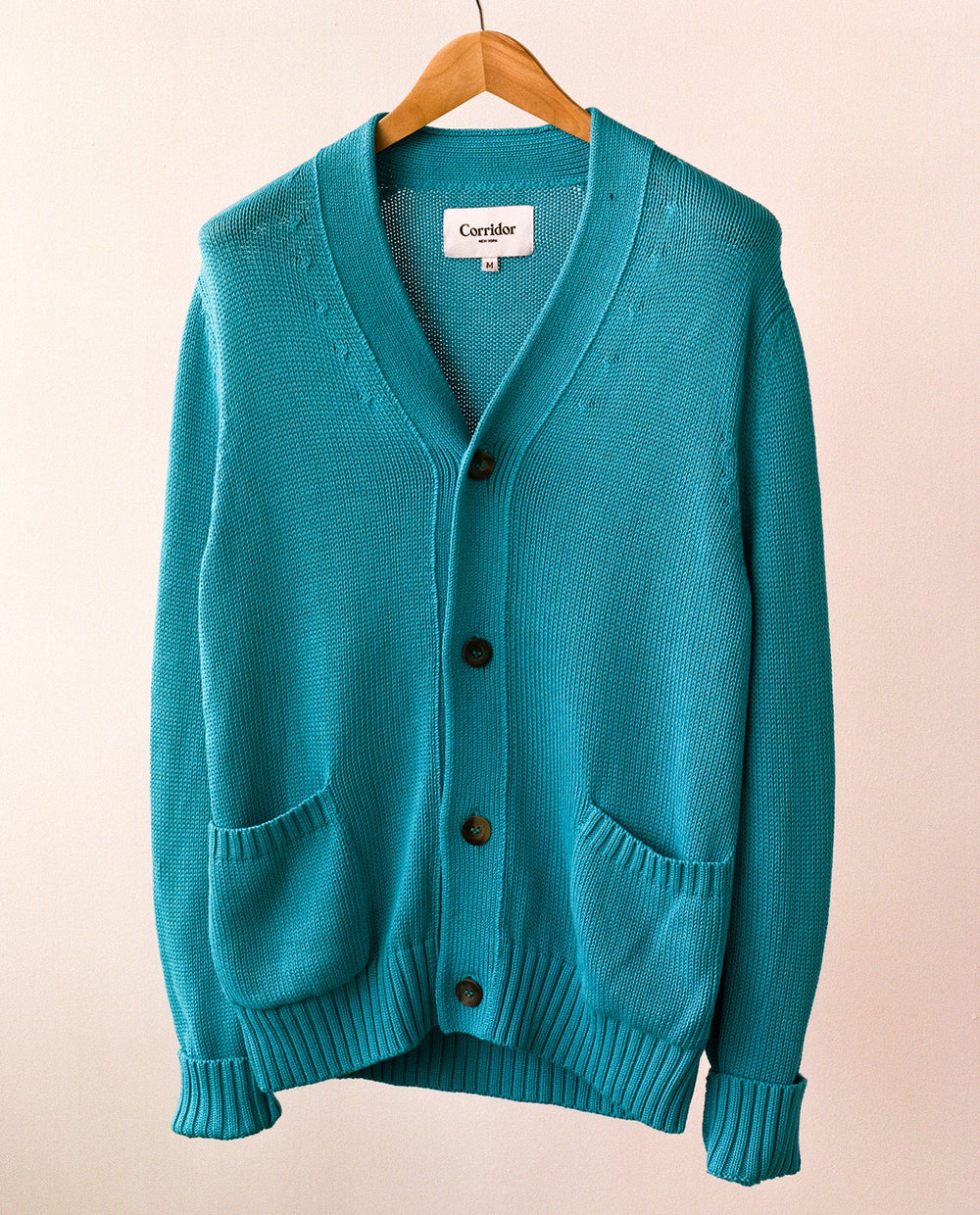 Washed Cotton Cardigan - Azure-Cardigan-Corridor-Corridor