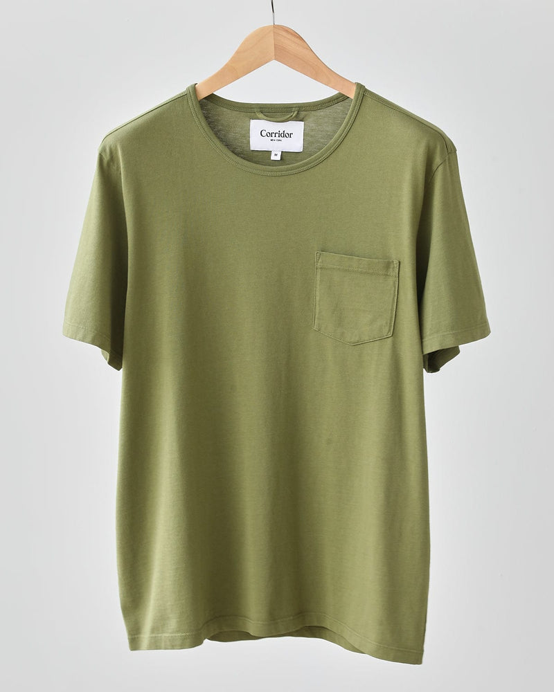Organic Garment Dyed T-Shirt - Army-T-Shirt-Corridor-Corridor