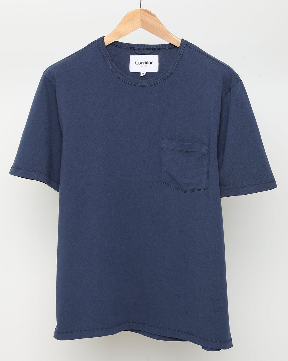 Navy Garment Dyed T-Shirt-T-Shirt-Corridor-Corridor