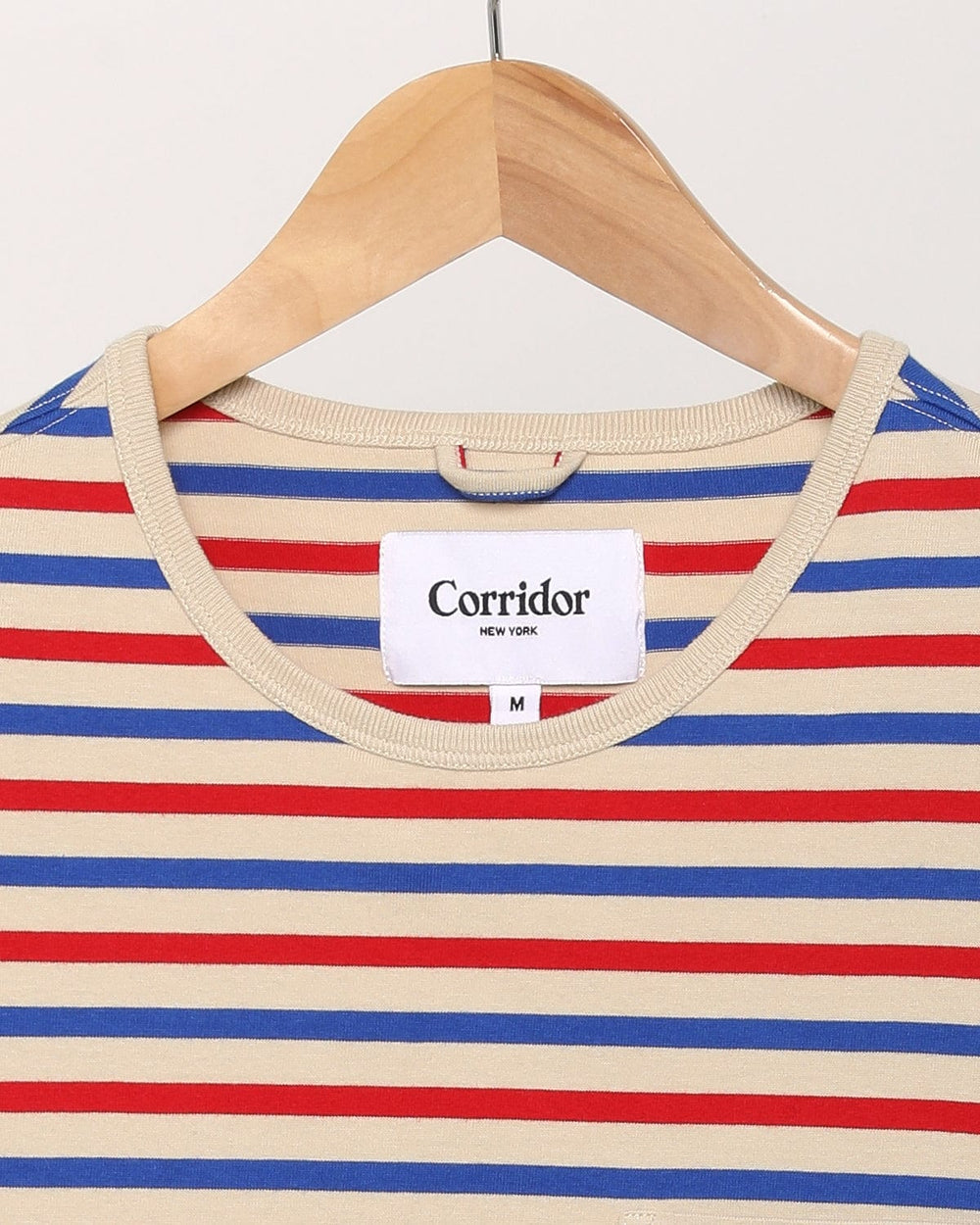 Organic Blue Red Striped T-Shirt-T-Shirt-Corridor-Corridor