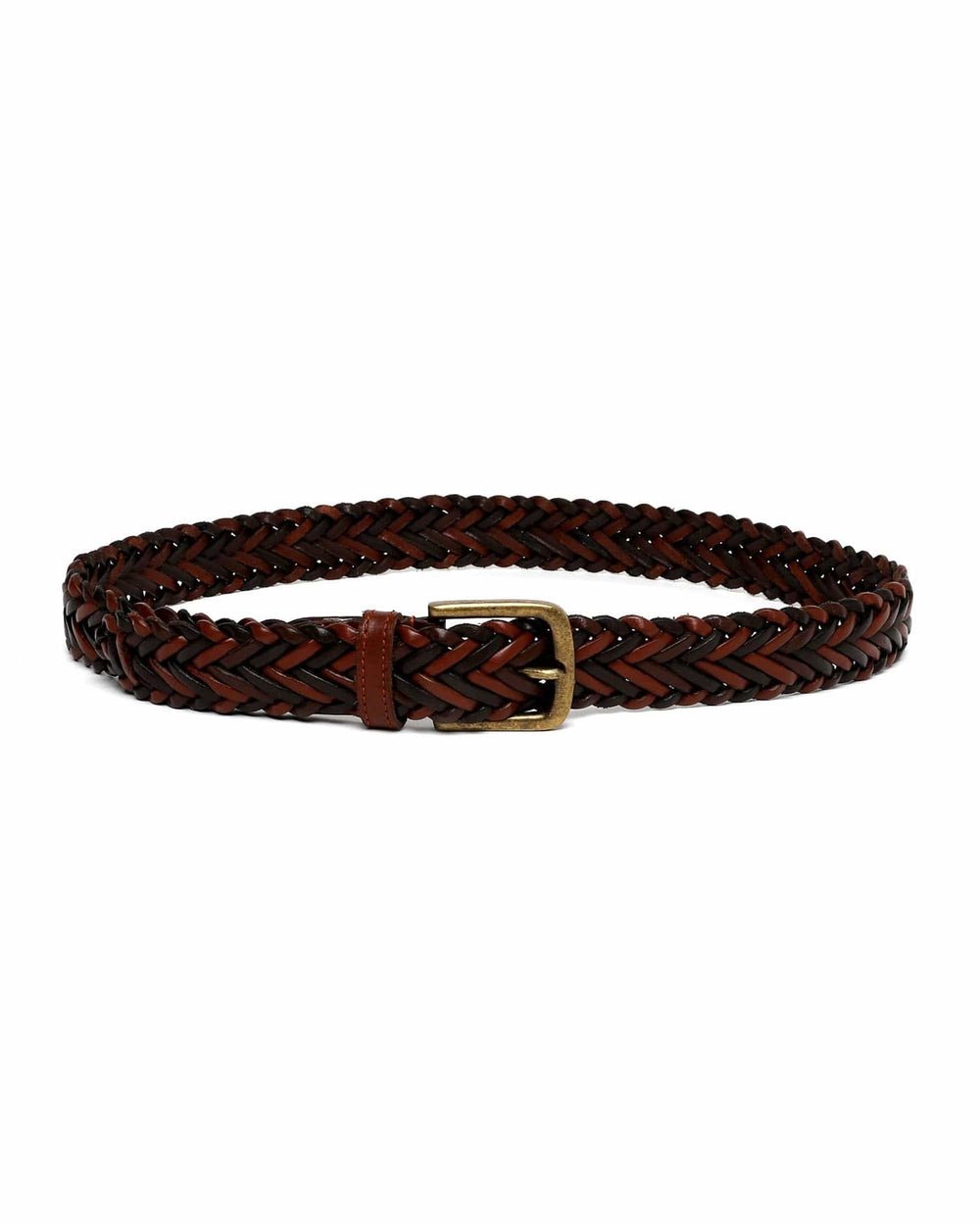 Braided Leather Belt - Brown – Corridor