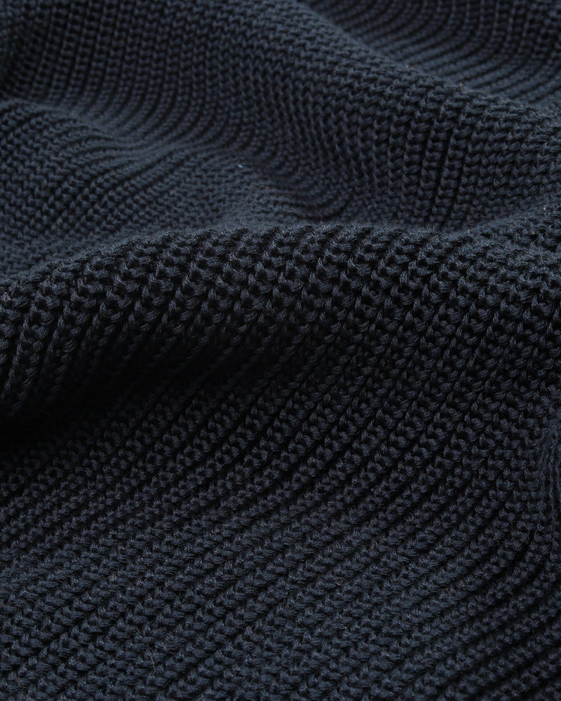 LS Slouchy Polo - Navy-LS Knit Polo-Corridor-Corridor