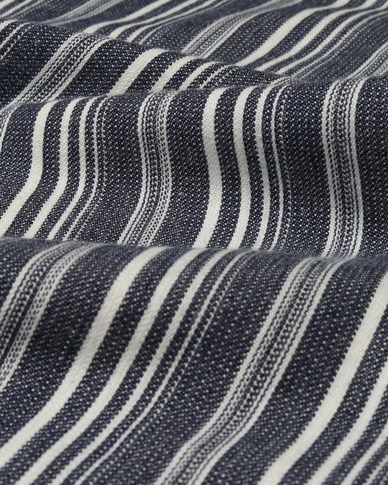 Cotton Indigo Stripe Jacket-Military Jacket-Corridor-Corridor