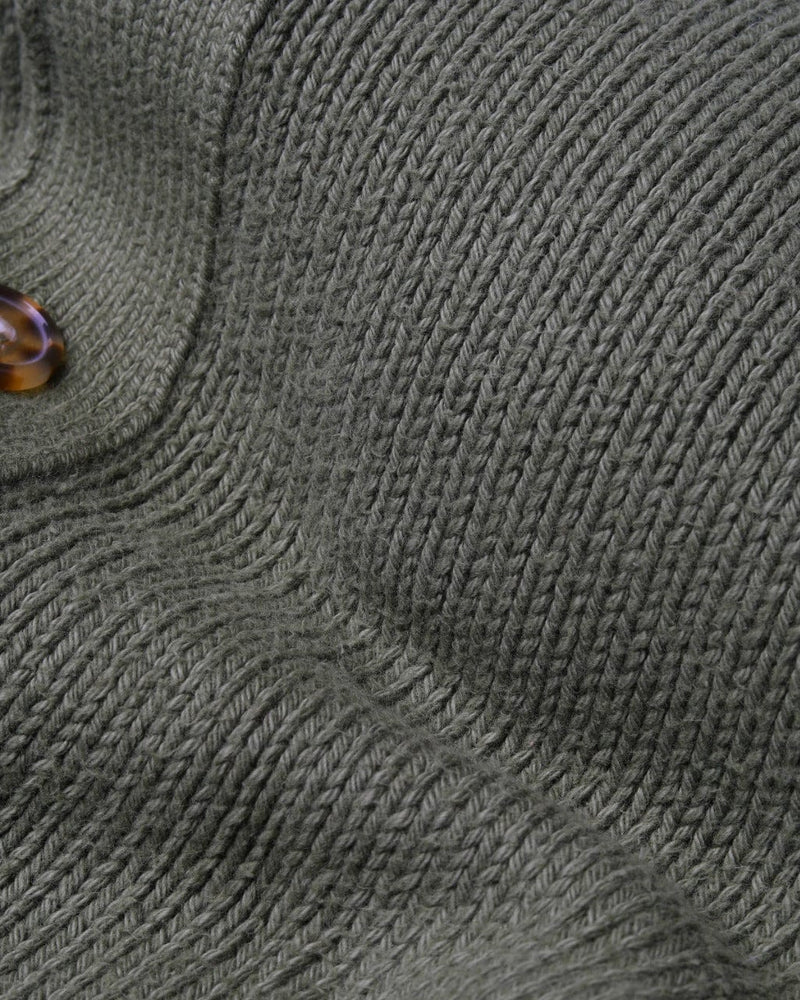 Washed Cotton Cardigan - Olive-Cardigan-Corridor-Corridor