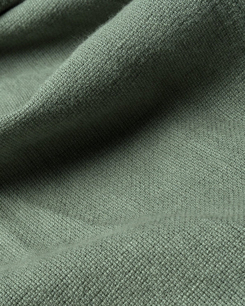 Open Weave Linen Shorts- Olive Poppy-Classic Shorts-Corridor-Corridor