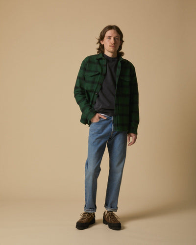 Deep Forest Plaid LS - Green
