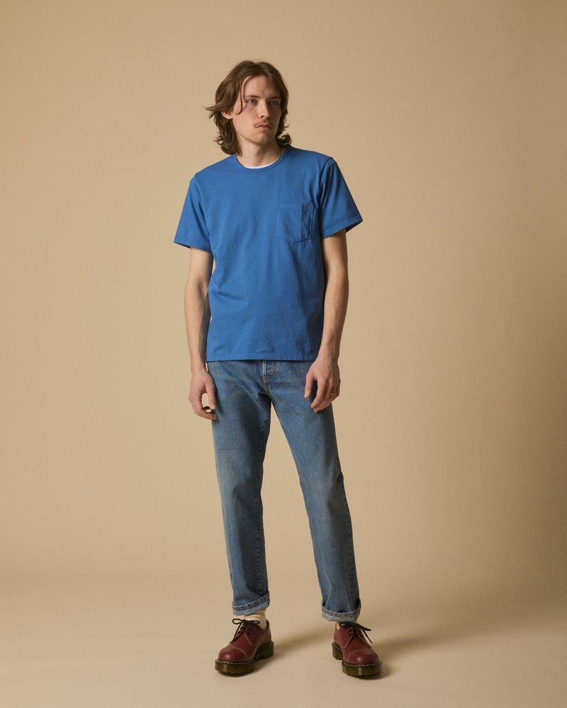 Organic Garment Dyed T-Shirt - Blue-T-Shirt-Corridor-Corridor
