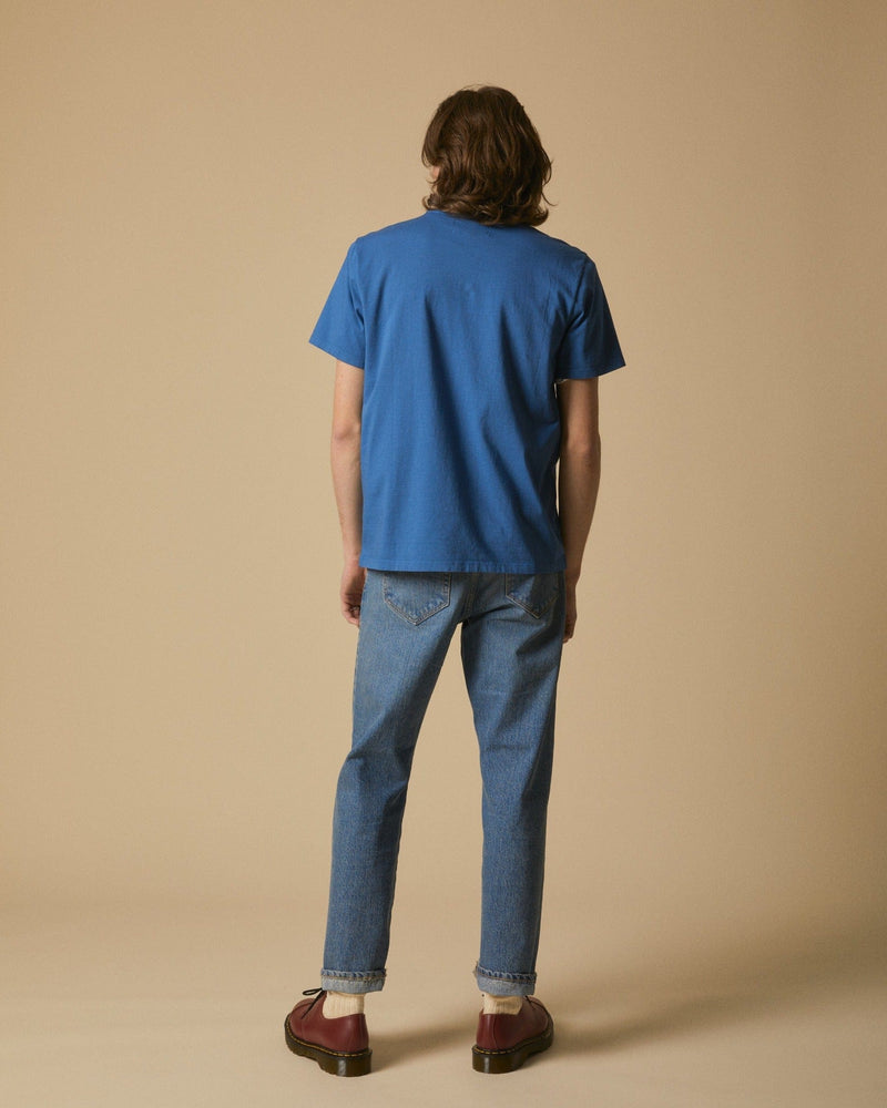 Organic Garment Dyed T-Shirt - Blue-T-Shirt-Corridor-Corridor
