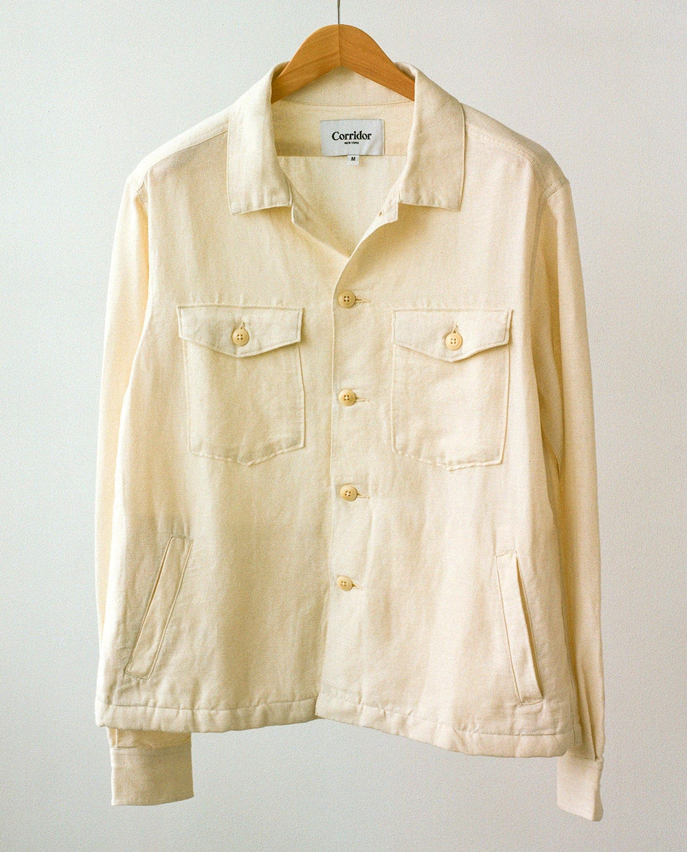 Linen Cotton Military Jacket Natural Corridor