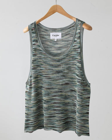 Pima Spacedye Tank - Green