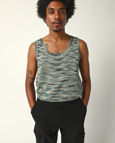 Pima Spacedye Tank - Green