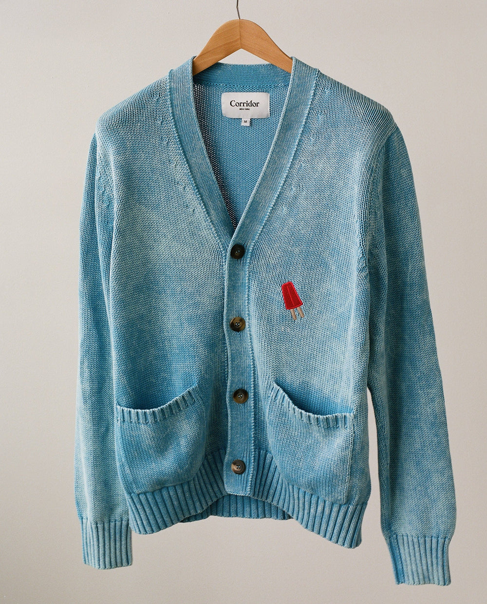 Embroidered Cotton Cardigan-Cardigan-Corridor-Corridor