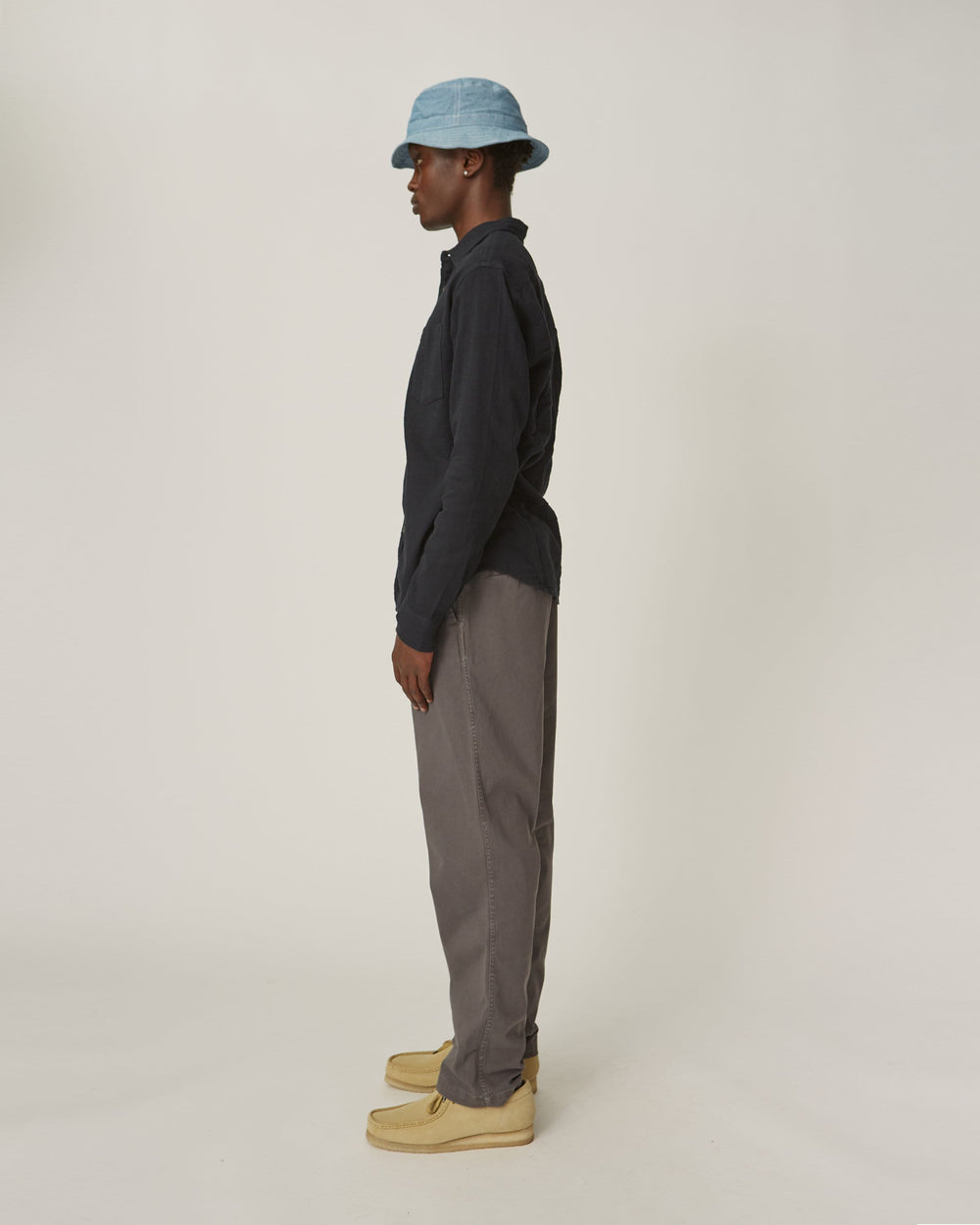 Washed Indigo Linen Bucket Hat-Bucket Hat-Corridor-Corridor